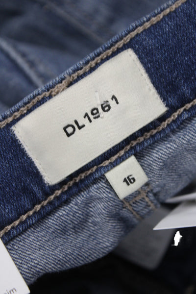 DL 1961 Boys Button Closure Straight Leg Denim Pants Size 16