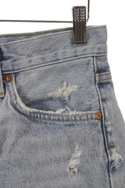 Agolde Unisex 90s Light Blue 100% Cotton Shorts Button Size 24