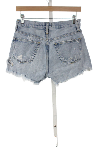 Agolde Unisex 90s Light Blue 100% Cotton Shorts Button Size 24