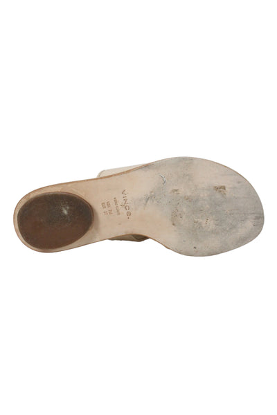 Vince Womens Leather Slip On Flats Sandals Shoes Nude Size 7M
