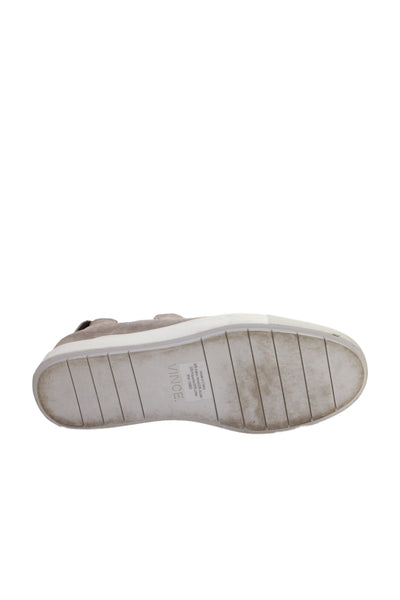 Vince Womens Suede Pull On High Top Sneakers Gray Size 7M