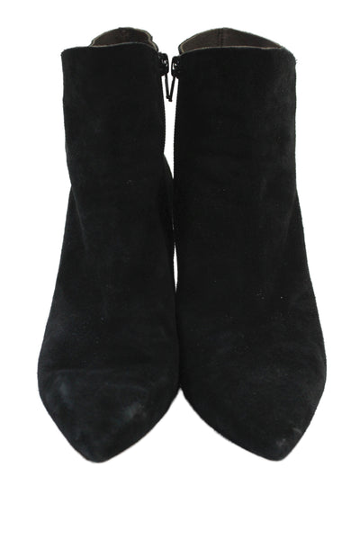 Coclico Womens Suede Pointed Toe Ankle Boots Black Size 38.5 8.5