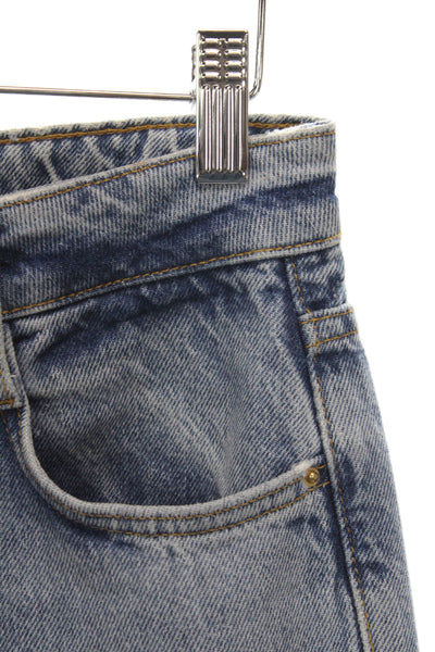Zara Women Mom Straight Cropped Jeans Light Blue High Rise Inseam 26 Size 4