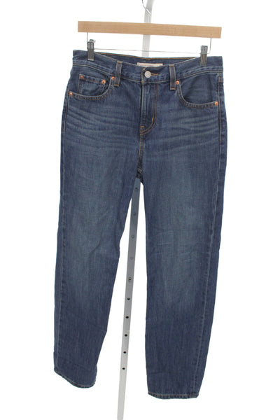 Levi Strauss & Co Mens Straight Jeans Dark Blue 100% Cotton High Rise Size 26