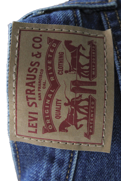 Levi Strauss & Co Mens Straight Jeans Dark Blue 100% Cotton High Rise Size 26