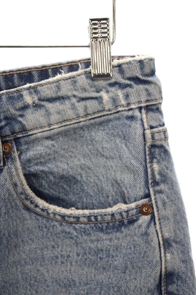 Zara Women Mom Straight Cropped Jeans Light Blue High Rise Inseam 26 Size 4