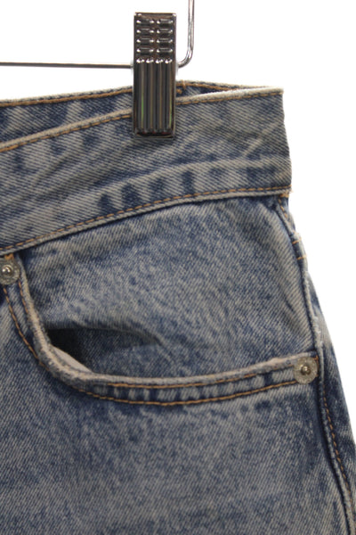 Zara Women Boyfriend Mom Jeans Blue High Rise Cotton 28 Inseam Size 6