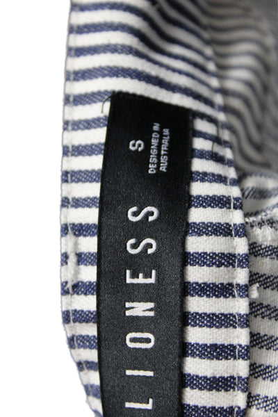 Lioness Unisex Cargo Carpenter Striped Blue Pants Size S
