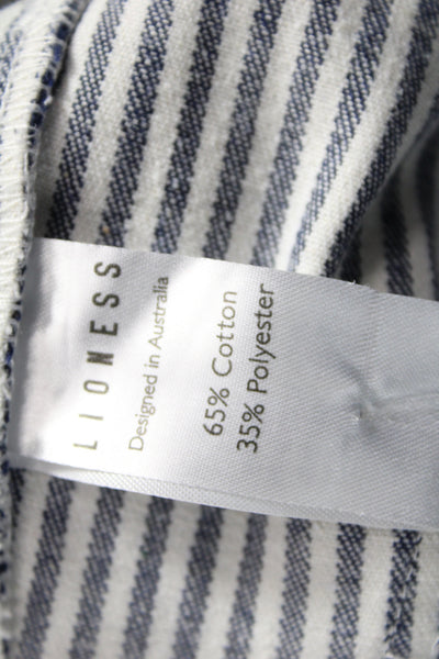 Lioness Unisex Cargo Carpenter Striped Blue Pants Size S
