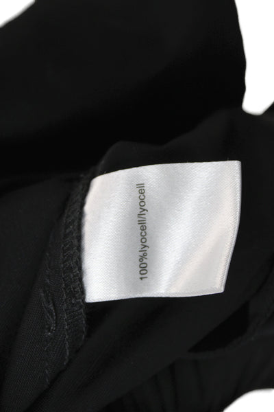 Pam & Gela Unisex Black Cargo Jogger Pants Buckle 100% Lyocell Size L