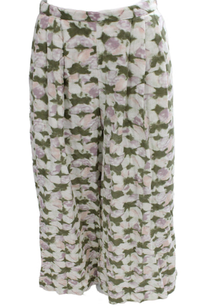JBQ Womens Floral Green Bohemian Dress Pants Size L