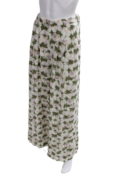 JBQ Womens Floral Green Bohemian Dress Pants Size L