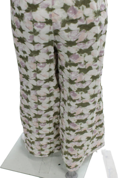 JBQ Womens Floral Green Bohemian Dress Pants Size L