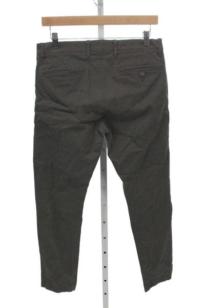 J Crew Men Chinos Dark Gray Button Size 30