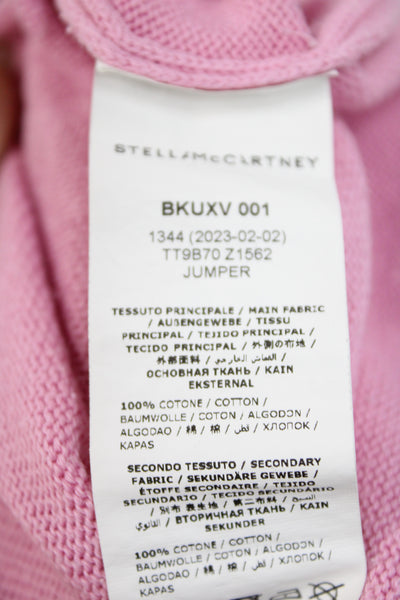 Stella McCartney Kids Girls Cotton Fringe Detail Sweatshirt Top Pink Size 14Y