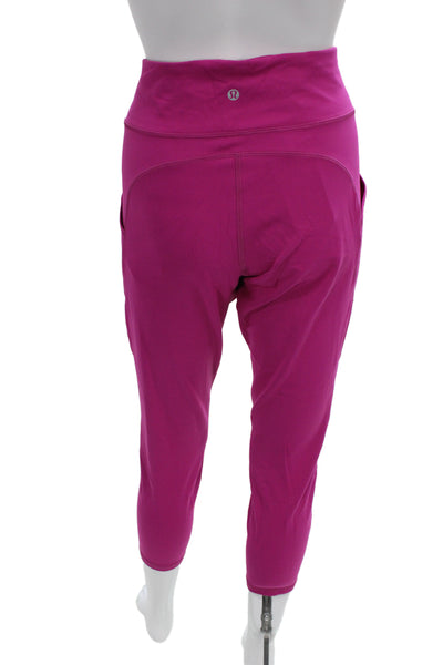 Lululemon Women Pink Capri Cropped Leggings Size 10