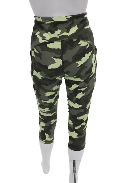 Lululemon Women Black Camo Cropped Capri Leggings Size 10