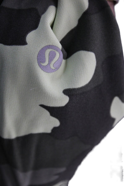 Lululemon Women Black Camo Cropped Capri Leggings Size 10