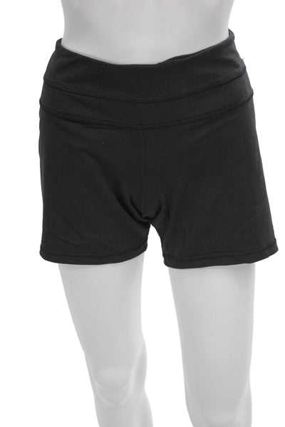 Lululemon Women Sweat Shorts Solid Black Size 12