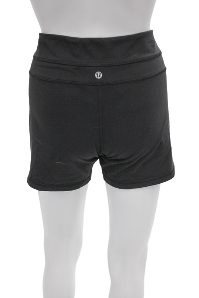 Lululemon Women Sweat Shorts Solid Black Size 12