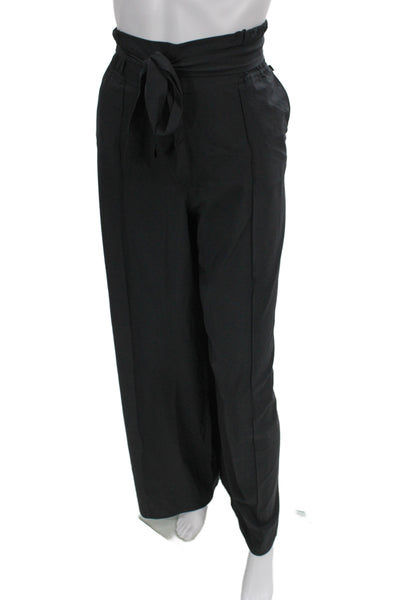 Lululemon Womens Black Paperbag Pants Recycled Polyester Elastane Size 12