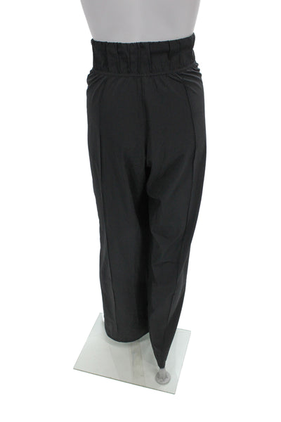 Lululemon Womens Black Paperbag Pants Recycled Polyester Elastane Size 12
