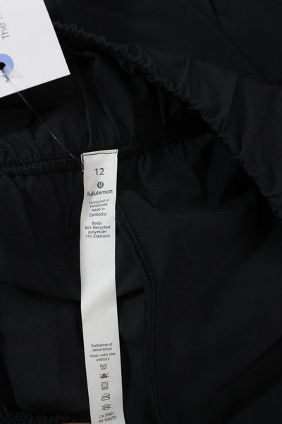 Lululemon Womens Black Paperbag Pants Recycled Polyester Elastane Size 12