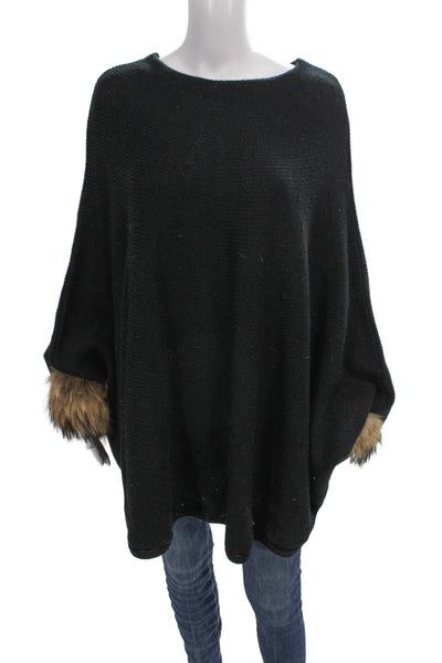 Dolce Cabo Unisex Sweaters Black 100% Cotton Crew Neck Solid Size One