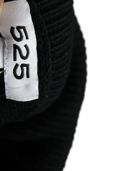 525 Unisex Pullover Sweater Black Turtleneck 100% Cotton Size M