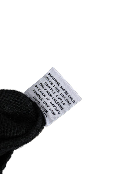 525 Unisex Pullover Sweater Black Turtleneck 100% Cotton Size M
