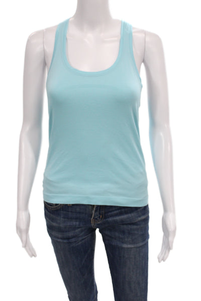 Lululemon Women Light Blue Basic Sleeveless Tank Round Neck Size 6