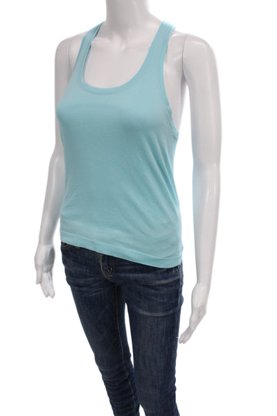 Lululemon Women Light Blue Basic Sleeveless Tank Round Neck Size 6