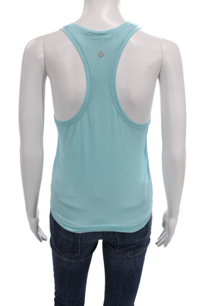 Lululemon Women Light Blue Basic Sleeveless Tank Round Neck Size 6