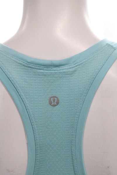 Lululemon Women Light Blue Basic Sleeveless Tank Round Neck Size 6