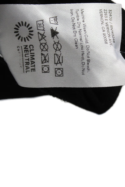 Reformation Women Cropped Tank Sleeveless Black Crew Neck Size S