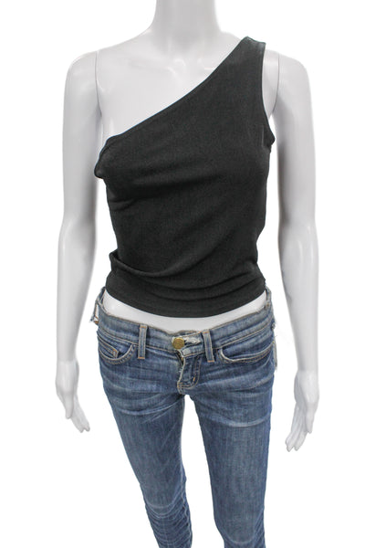 Reformation Womens Black Sleeveless Tank 90s Solid Button Size S