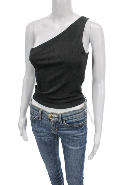 Reformation Womens Black Sleeveless Tank 90s Solid Button Size S