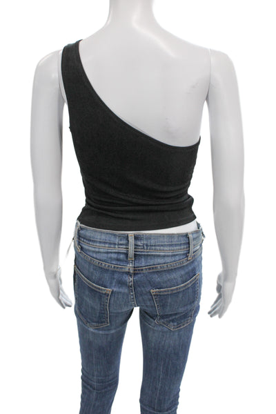 Reformation Womens Black Sleeveless Tank 90s Solid Button Size S