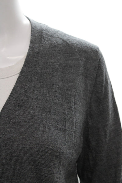 MNG Unisex Cardigan Dark Gray V-Neck Button Long Sleeve Size M
