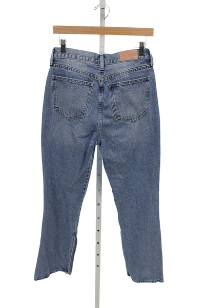Pistola Women Straight Cropped Hi Rise Blue Jeans Size 28