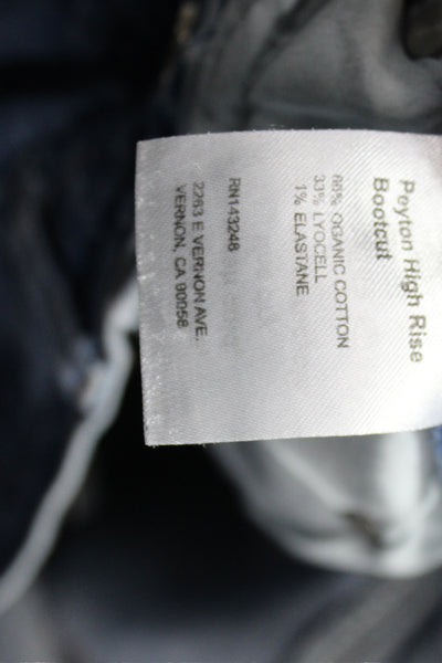 Reformation Unisex Blue High Rise Bootcut Jeans Button Closure Size 29