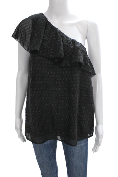 Paige Womens Black Cotton Sleeveless Designer Blouse Size M