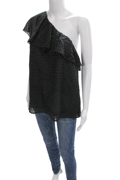 Paige Womens Black Cotton Sleeveless Designer Blouse Size M