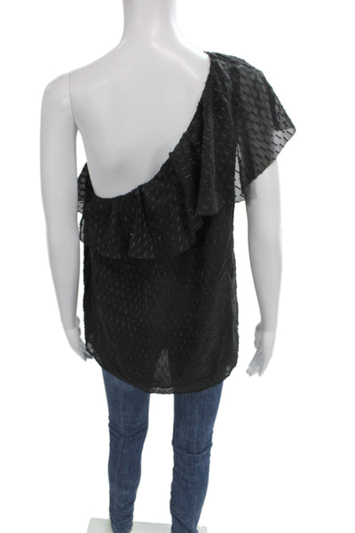 Paige Womens Black Cotton Sleeveless Designer Blouse Size M