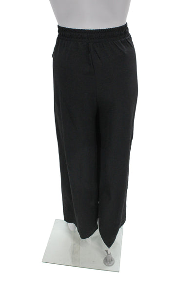 Zara Womens Maxi Wrap Pants Black Polyester Size M