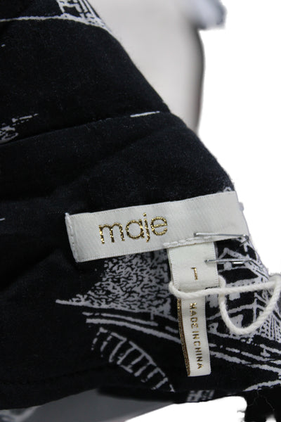 Maje Women Long Sleeve Top Size 1