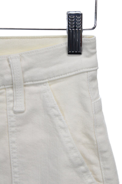 Mother Womens White Jogger Jeans High Rise Size 26