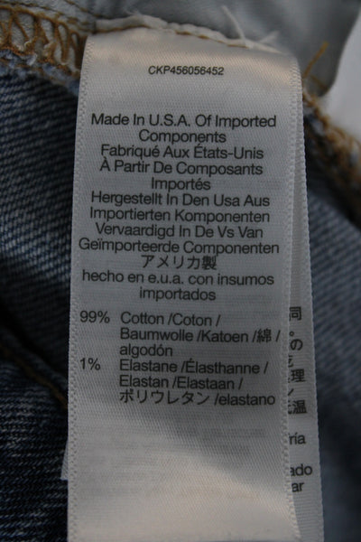 Madewell Womens Cropped Ankle Jeans Blue High Rise Button Size 29