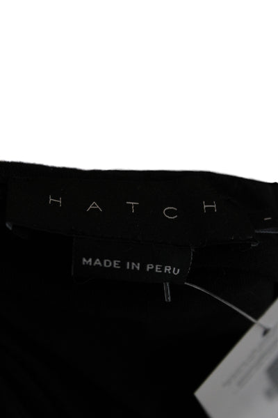 Hatch Women Black Pima Cotton Round Neck Short Sleeve T-Shirt Maternity Size 1