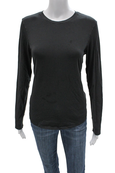 Lululemon Women Basic Black Crew Neck Long Sleeve T-Shirt Size 8